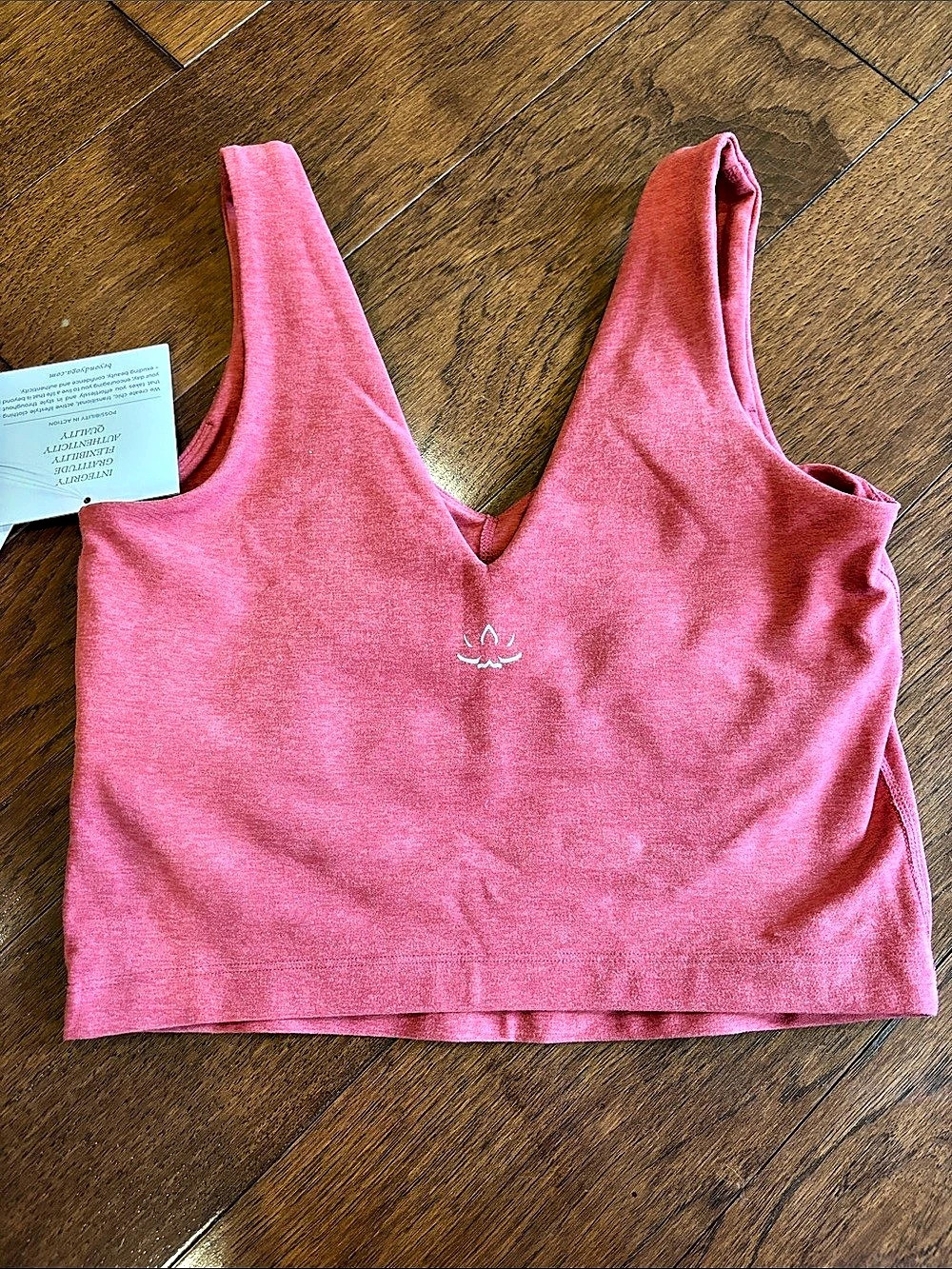 Beyond Yoga Spacedye Slim Racerback Cropped Tank Pink Size Small NWT